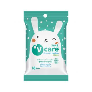 V care วีแคร์ ผ้าเช็ดทำความสะอาด สูตรสะอาดทุกวัน แอนตี้แบคทีเรีย 18 แผ่น