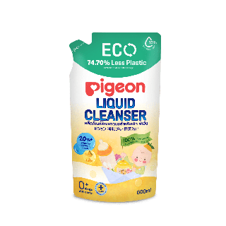 พีเจ้น น้ำยาล้างขวดนม กลิ่นส้มยูซุ 600มล. รีฟิล PIGEON LIQUID CLEANSER YUZU 600 ml. Refill