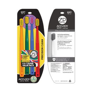 ZP แปรงแอคคิวจอย แพ็คสุดคุ้ม 4ชิ้น